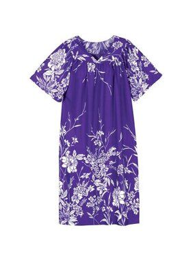NWT Sawyer creek floral Border print Lounger Purple Size 1X